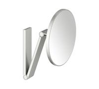 KEUCO iLook_move, Miroir de soins de beauté, sans éclairage, rond, montage mural, 17612060000, Couleur: Finition en acier inoxydable