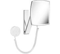 Keuco iLook_move Miroirs cosmétiques 17613019005 beleuchtet , 200 x 200 mm, chromé, câble spiralé