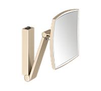 Keuco iLook_move Miroirs cosmétiques 17613039006 beleuchtet , 200 x 200 mm, bronze brossé, guide-câble beleuchtet