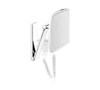 Keuco iLook_move Miroirs cosmétiques 17613079001 Inox -finish, transformateur enfichable, modèle mural, beleuchtet , 200 x 200 mm