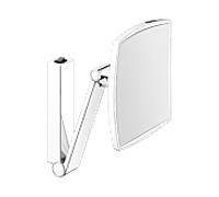 Keuco iLook_move Miroirs cosmétiques 17613079004 Inox -finish, modèle mural, beleuchtet , 200 x 200 mm