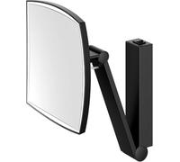 KEUCO Miroir de soins iLook_move 17613379004 – éclairé, angulaire, interrupteur à bascule – Noir mat