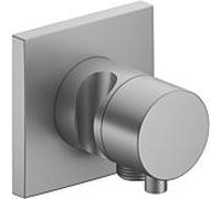Keuco 59549171202 Vanne d'arrêt et inverseur 3 voies à Comfort Select , support de douche, poignée match0 , carrée, finition aluminium