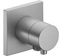 Keuco Ixmo 59556171102 Vanne de dérivation dissimulée à 2 voies, raccord de tuyau, poignée Comfort , carré, finition aluminium