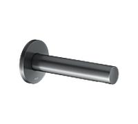 KEUCO IXMO Bec déverseur pour baignoire, rosace ronde, saillie 180mm, 59545130101, Couleur: Chrome noir brossé