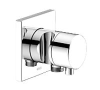 KEUCO Robinet d'arrêt encastré IXMO Comfort 59541011202 chromé rosace carrée raccord douche