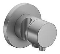Keuco IXMO Comfort robinet d'arrêt 59541171201 finition aluminium, installation encastrée, rond, raccord de tuyau/support de douche