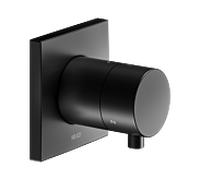 KEUCO IXMO Vanne d'inà encastrer pour 3 consommateurs avec poignée Comfort, sans arrêt, rosace carrée, 59548371002, Couleur: Noir Mat