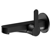 KEUCO IXMO Flat Mitigeur monocommandé encastré pour lavabo, 165mm, rosace ronde, 59516370301, Couleur: Noir Mat