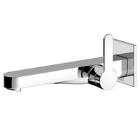 KEUCO IXMO Flat Mitigeur monocommandé encastré pour lavabo, 225mm, rosace carrée, 59516011302, Couleur: Chromé