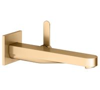 KEUCO IXMO Flat Mitigeur monocommandé encastré pour lavabo, 225mm, rosace carrée, 59516251302, Couleur: Laiton brossé