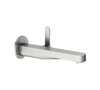 KEUCO IXMO Flat Mitigeur monocommandé encastré pour lavabo, 225mm, rosace ronde, 59516061301, Couleur: acier inoxydable