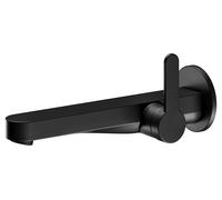 KEUCO IXMO Flat Mitigeur monocommandé encastré pour lavabo, 225mm, rosace ronde, 59516371301, Couleur: Noir Mat