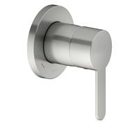 KEUCO IXMO Flat Mitigeur monocommandé encastré, rosace ronde, 59551060301, Couleur: Finition en acier inoxydable