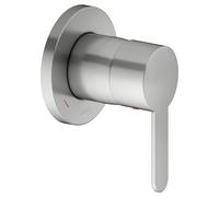 KEUCO IXMO Flat Mitigeur monocommandé encastré, rosace ronde, 59551210301, Couleur: Finition en acier inoxydable