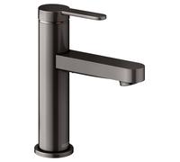 KEUCO IXMO Flat Mitigeur monocommandé pour lavabo 100, sans vidage à tirette, saillie 109mm, 59502353100, Couleur: noir titane brossé