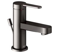 KEUCO IXMO Flat Mitigeur monocommandé pour lavabo 60, avec vidage à tirette, saillie 89mm, 59504353000, Couleur: noir titane brossé