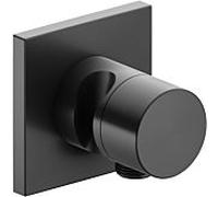 Keuco IXMO Armatur 59557, Vanne dÃ©coulement et dinversion 2 voies avec raccord de flexible et support de douche, encastrÃ©e, poignÃ©e Pure, avec fonction darrÃªt, Coloris: Chrome noir brossÃ© - 59557130202