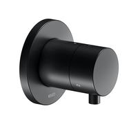 KEUCO Vanne encastrée IXMO pour 3 consommateurs Poignée Comfort Sans arrêt Rosace ronde Noir Mat