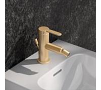 KEUCO IXMO Mitigeur de bidet plat 59509253000 projection 110mm, avec garniture de vidage , laiton brossé