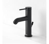 KEUCO Mitigeur monocommandé IXMO Soft pour lavabo – vidage à tirette, saillie 114 mm, Noir mat