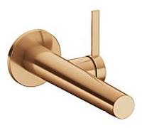 Keuco Ixmo mitigeur lavabo 59516032101 projection 265mm, bronze brossé, fixation murale, rosace ronde