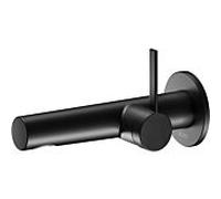 Keuco Ixmo mitigeur lavabo 59516370101 saillie 165 mm, noir mat, montage mural, rosace ronde