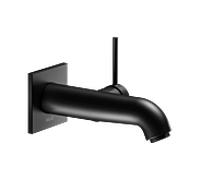 KEUCO IXMO Soft Mitigeur monocommandé encastré pour lavabo, 165mm, rosace carrée, 59516370202, Couleur: Noir Mat