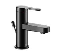 Keuco IXMO Mitigeur lavabo monocommande plat 59504373000 projection 89mm, avec garniture de vidage , noir mat