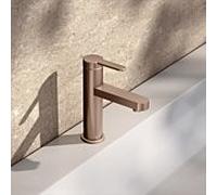 KEUCO IXMO Mitigeur monocommande de lavabo plat 59502293100 projection 109mm, sans garniture de vidange , or rouge brossé