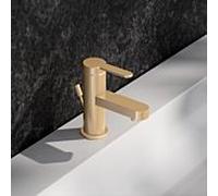 KEUCO IXMO Mitigeur monocommande de lavabo plat 59504253000 saillie 89mm, avec garniture de vidage , laiton brossé