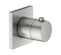 KEUCO IXMO Mitigeur thermostatique encastré, rosace carrée, 59553060002, Couleur: acier inoxydable