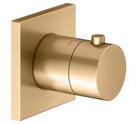 KEUCO IXMO Mitigeur thermostatique encastré, rosace carrée, 59553250002, Couleur: Laiton brossé
