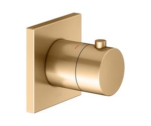 KEUCO IXMO Mitigeur thermostatique encastré, rosace carrée, 59553250002, Couleur: Laiton brossé