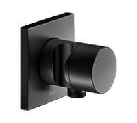 Keuco IXMO Pure Black Selection 801 à 3 voies 59556370202 Support de douche à encastrer, poignée Pure, carré, noir mat