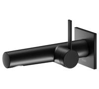 KEUCO IXMO Pure Mitigeur monocommandé encastré pour lavabo, 165mm, rosace carrée, 59516370102, Couleur: Noir Mat