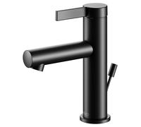 KEUCO IXMO Pure Mitigeur monocommandé pour lavabo 100, avec vidage à tirette, saillie 110mm, 59502371000, Couleur: Noir Mat