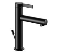 KEUCO Mitigeur monocommandé lavabo IXMO Pure 130 – saillie 125 mm, vidage à tirette – Noir mat