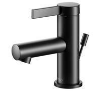 KEUCO IXMO Pure Mitigeur monocommandé pour lavabo 60, avec vidage à tirette, saillie 90mm, 59504371000, Couleur: Noir Mat