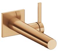 KEUCO IXMO Pure Mitigeur monocommandé pour lavabo encastré, 197mm, rosace carrée, 59516031102, Couleur: bronze brossé