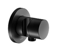 Keuco IXMO Pure set de finition 59541370201 noir mat, robinet d'arrêt à encastrer, rond, raccord de tuyau/support de douche