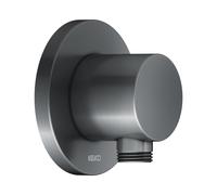 KEUCO IXMO, raccord de flexible, forme de rosace ronde, 59547130001, Couleur: Chrome noir brossé