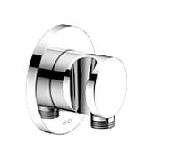 KEUCO Raccord de flexible avec support de douche, rosace ronde, 59592010001, Couleur: Chromé
