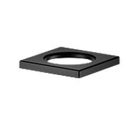 KEUCO Rosace carrée pour mitigeur monocommande de lavabo et bidet, 59599370202, Couleur: Noir Mat