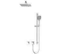 KEUCO IXMO Set de douche 10 Robinetterie thermostatique, 2 consommateurs, barre de douche et pomme de douche, rosace carrée, 59653011002