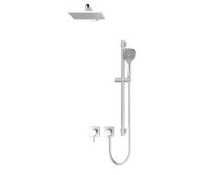 KEUCO IXMO Set de douche 6 Mitigeur monocommandé, 2 consommateurs, barre de douche et pomme de douche, rosace carrée, 59651010602