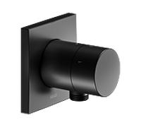 Keuco Ixmo set de montage final 59549370102 UP Vanne d'arrêt et d'inversion à 3 voies, raccord de tuyau, poignée Pure, carrée, noir mat