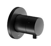 KEUCO Vanne encastrée IXMO 59549371001 – 3 voies, rosace ronde, poignée Comfort, noir mat
