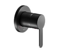 KEUCO IXMO Flat Mitigeur monocommandé encastré, rosace ronde, 59551370301, Couleur: Noir Mat