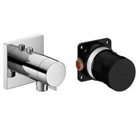 Keuco Ixmo solo set de finition 59554010022 chrome, raccord thermostatique, raccord de tuyau, carré